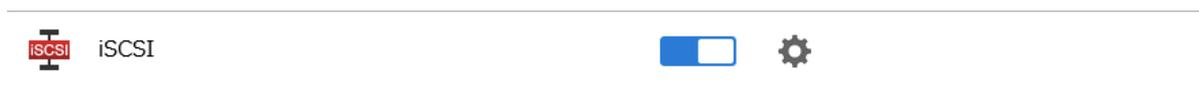 iSCSI settings bar
