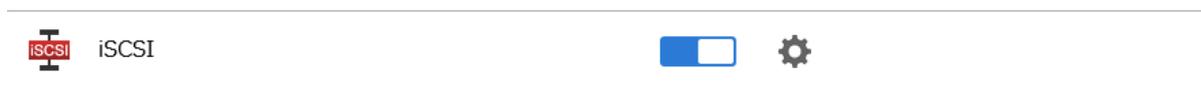 iSCSI設定バー