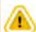 Warning icon: exclamation mark inside a triangle.